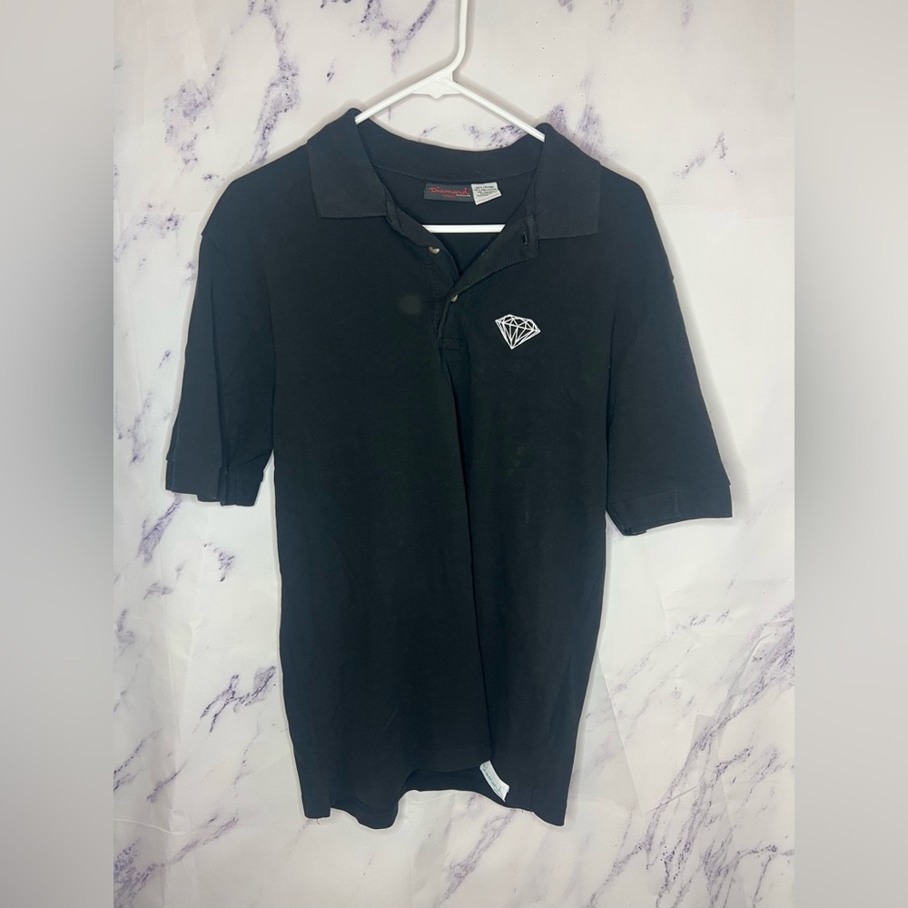 Diamond Supply Co. Men’s Black Polo Short Sleeve Shirt Sz M